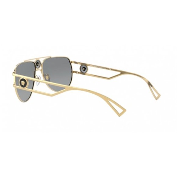 VERSACE VE2225 100287 GOLD GREY LENS SUNGLASSES - Picture 6 of 10